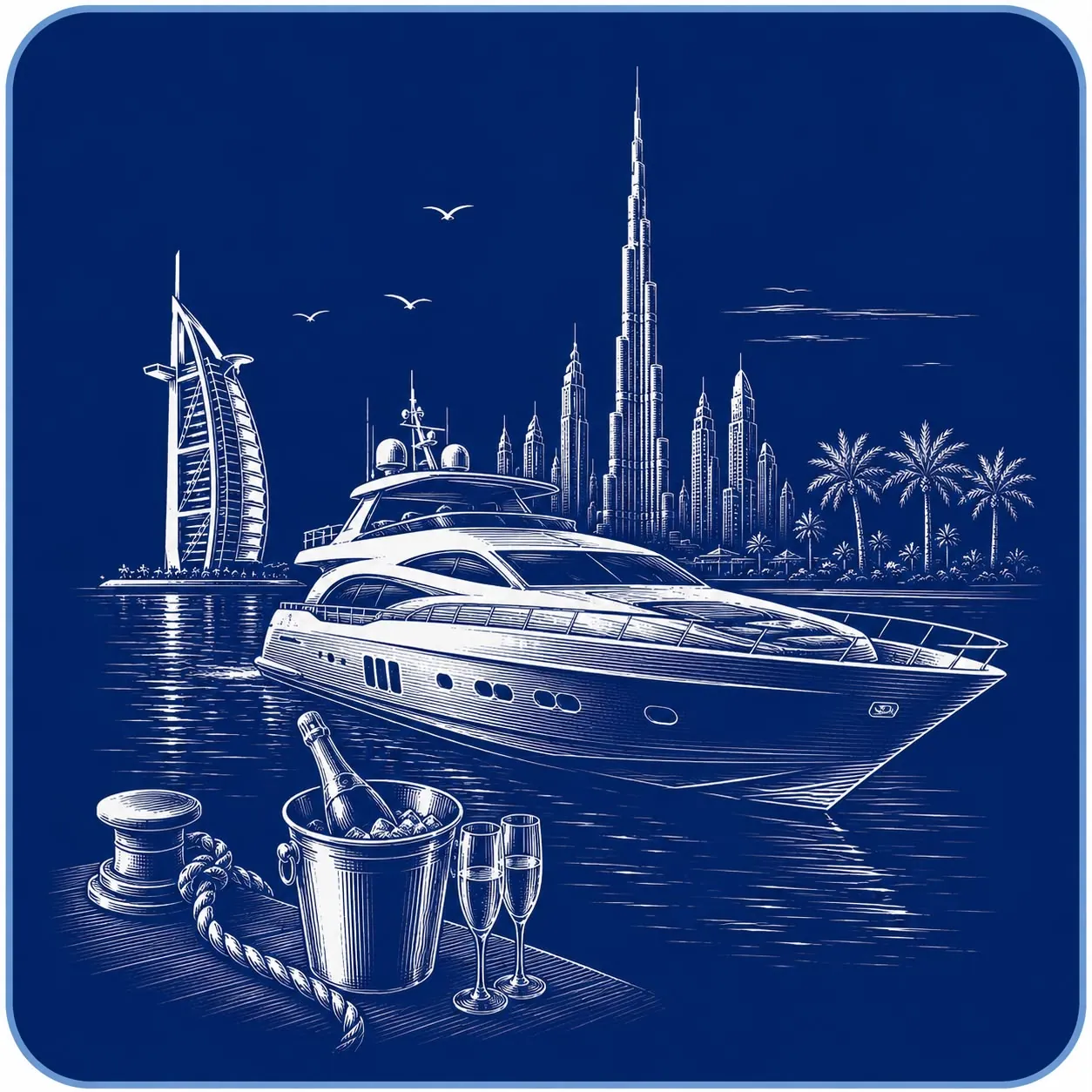 Luxury yacht charters in Dubai Marina
